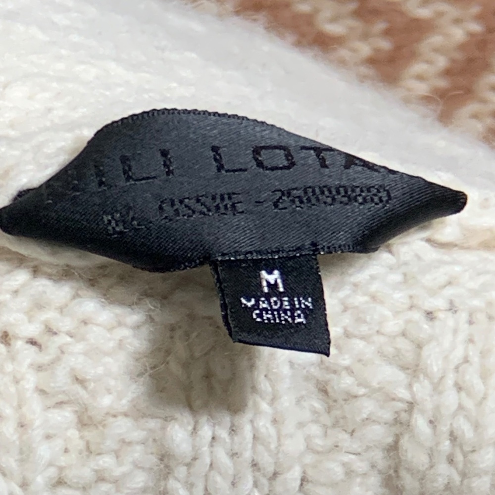 Nili Lotan Fair Isle Nordic Knit Open Cardigan Sweater Alpaca Wool Blend Size M - Picture 5 of 10